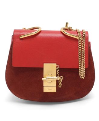 Pre-Owned Chloe Women's Drew Small Suede and Leather Shoulder Bag