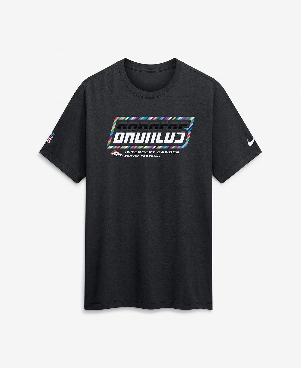 Nike Men's Black Denver Broncos 2026 NFL Cruical Catch Sideline Dri-Fit T-Shirt