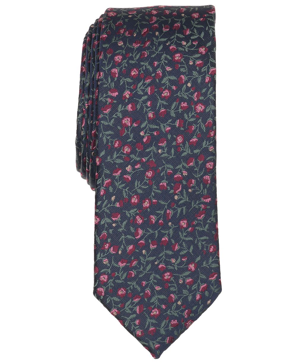Мужской узкий галстук с цветочным принтом Bar III