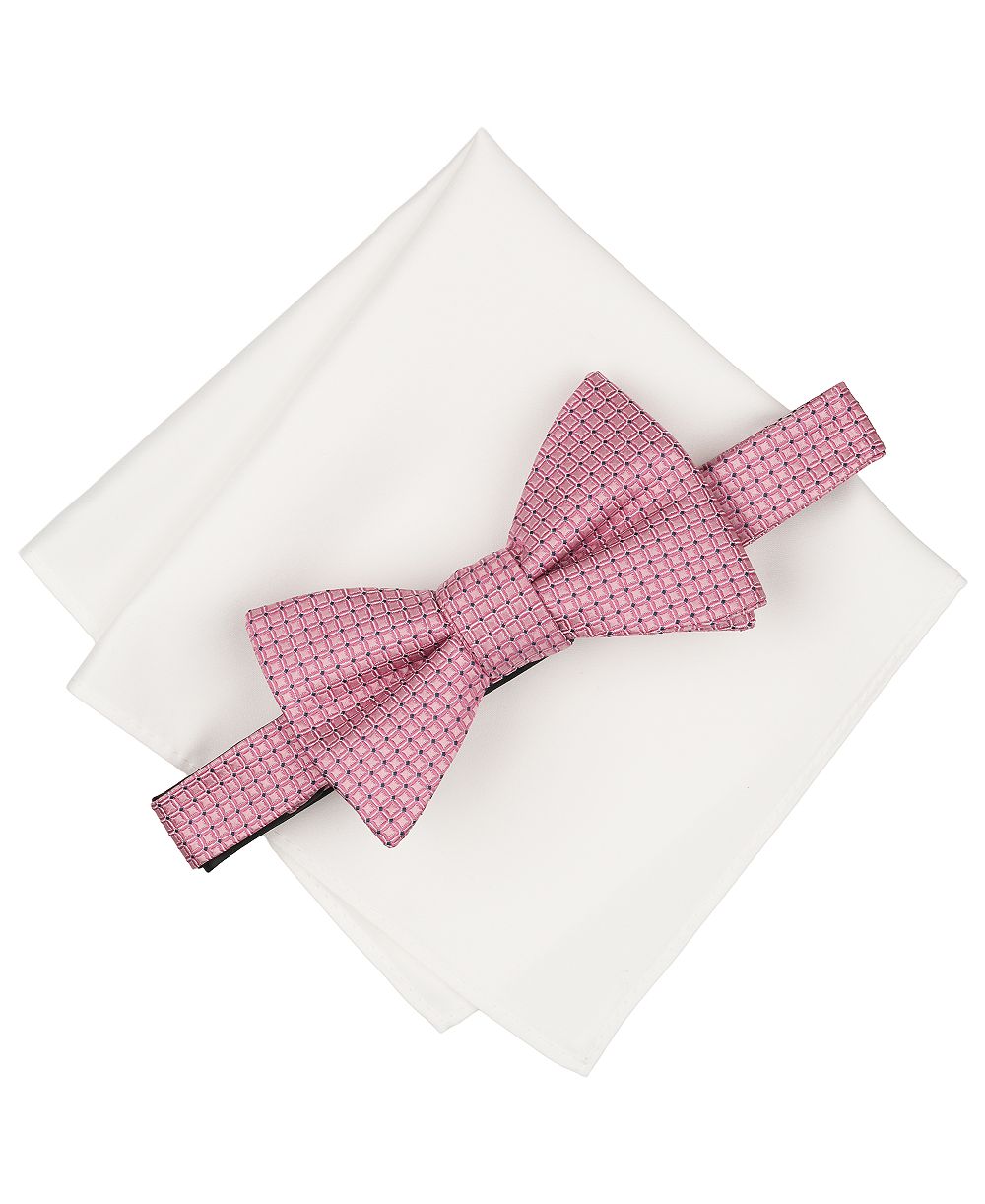 Alfani Men's Pre-Tied Bow Tie and Pocket Square, 2-Piece Set, Macy's Exclusive
