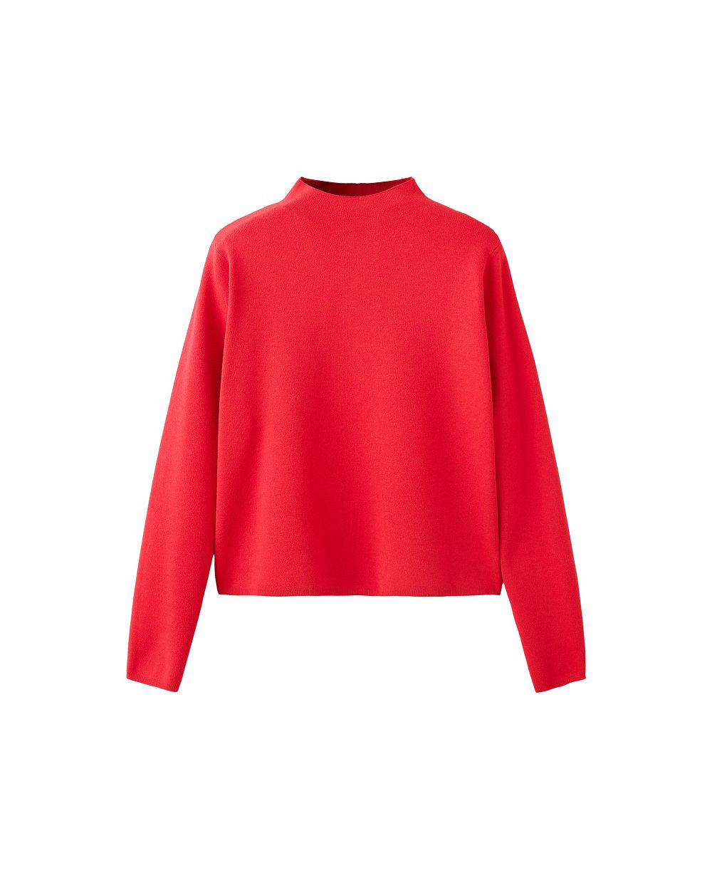 MANGO Women's Perkins Neck Long-Sleeve Sweater