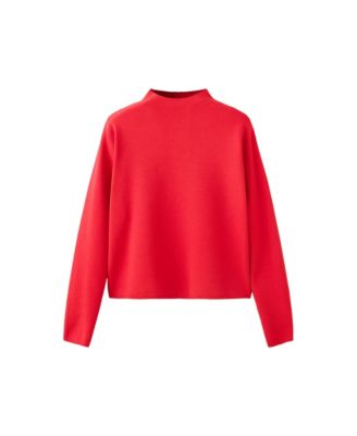 MANGO Women's Perkins Neck Long-Sleeve Sweater