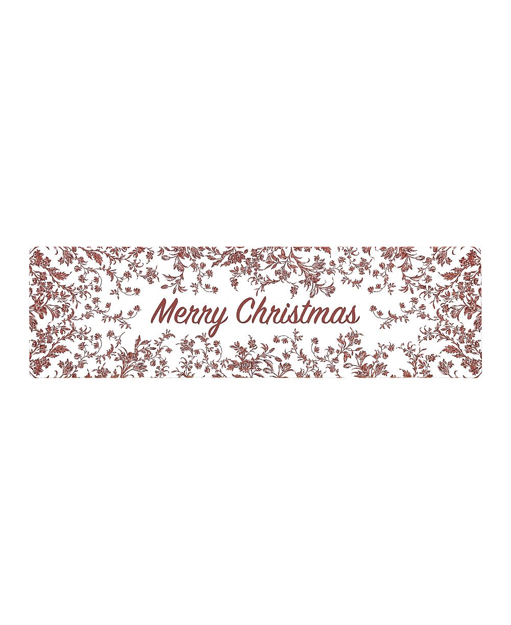 Laura Ashley нескользящий кухонный коврик Amberley Merry Christmas, 17.5" x 60"