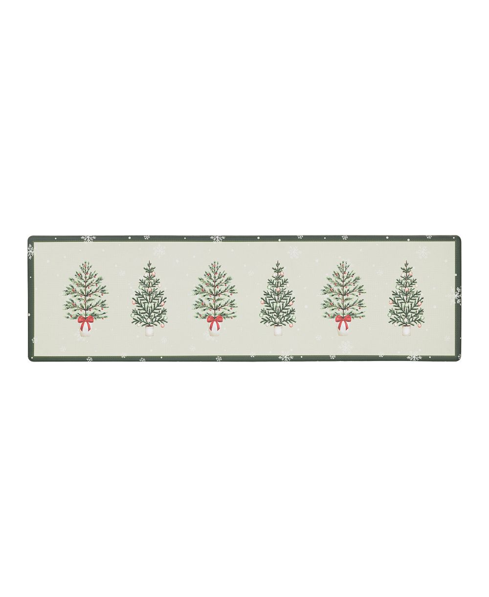 Laura Ashley нескользящий кухонный коврик Christmas Hollybrook, 17.5" x 60"