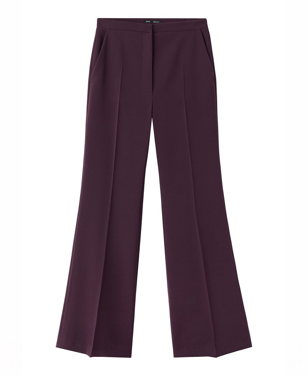 MANGO Women's High-Waisted Wide-Leg Pants
