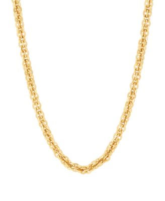 Macy's Link Chain Necklace in 18K Yellow Gold Plated Sterling Silver