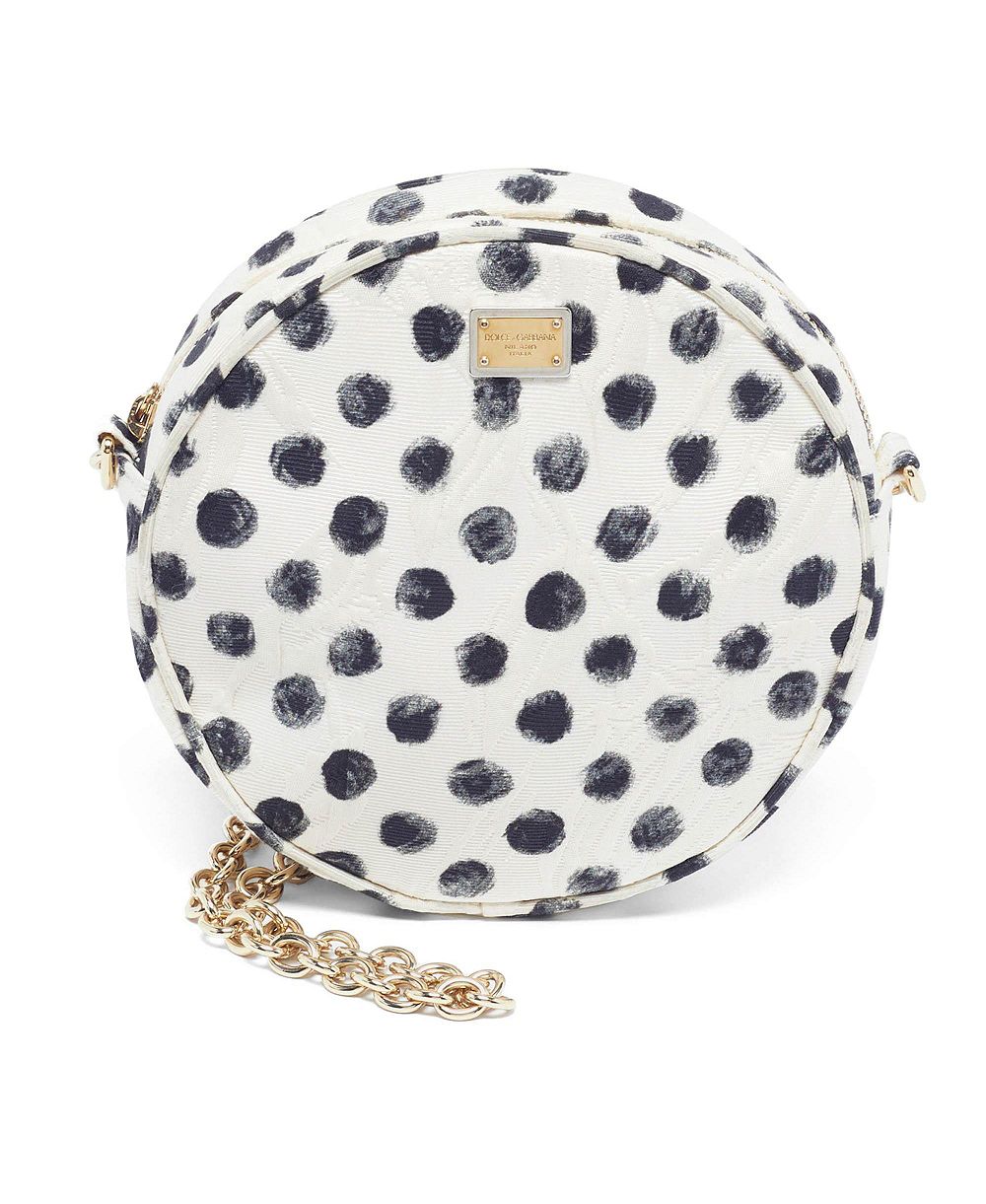 Pre-Owned Dolce & Gabbana женская круглая сумка через плечо в горошек