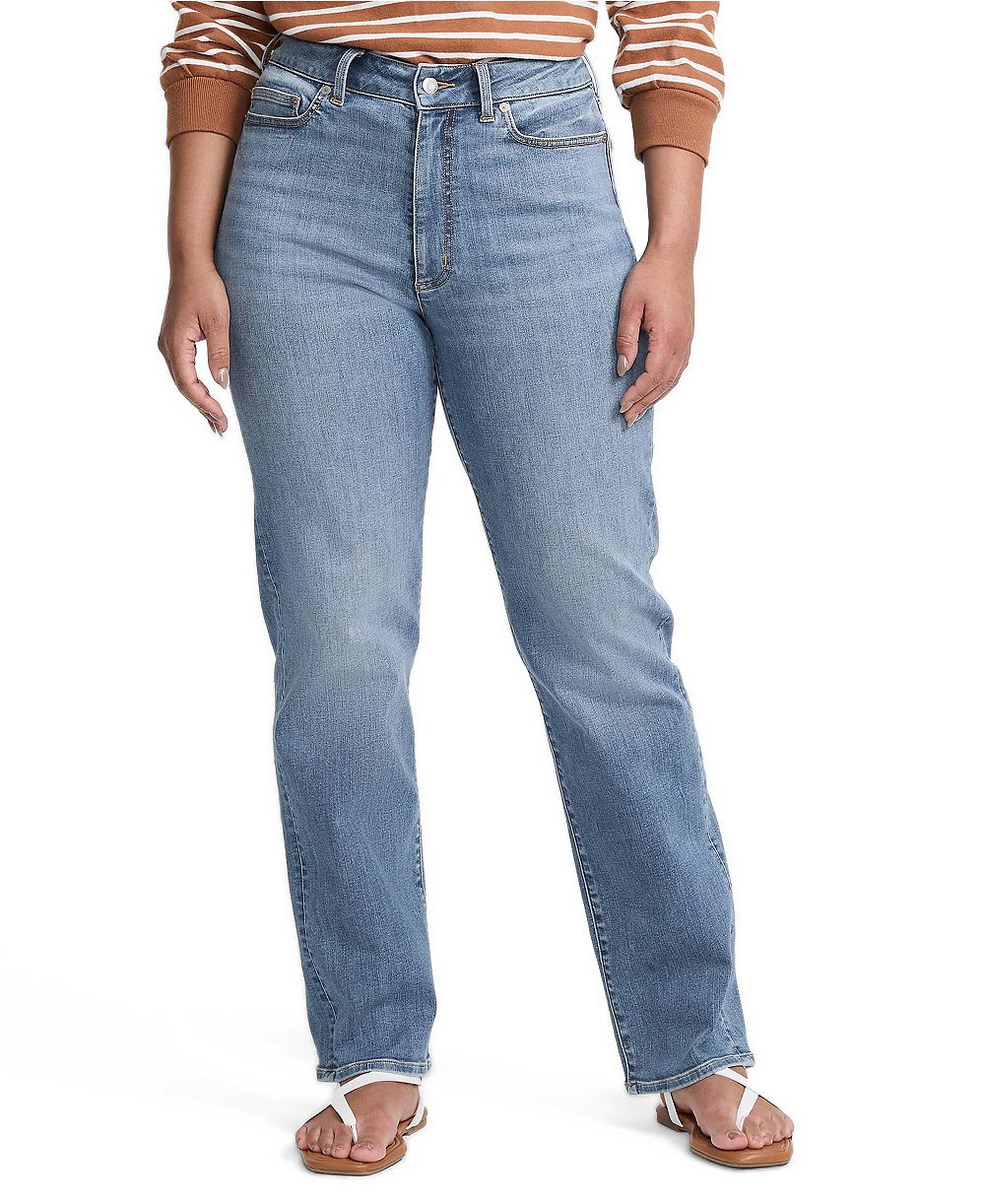 Lands' End Women's High-Rise Straight-Leg Curvy Jeans