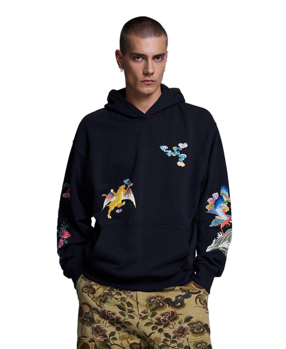 Мужской худи Desigual с вышивкой