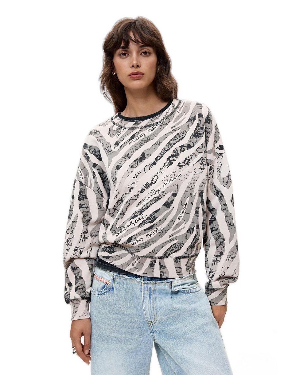 Desigual Women's Printed Mickey Long-Sleeved Sweatshirt