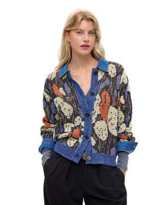 Desigual Women's Jacquard jacket with denim details