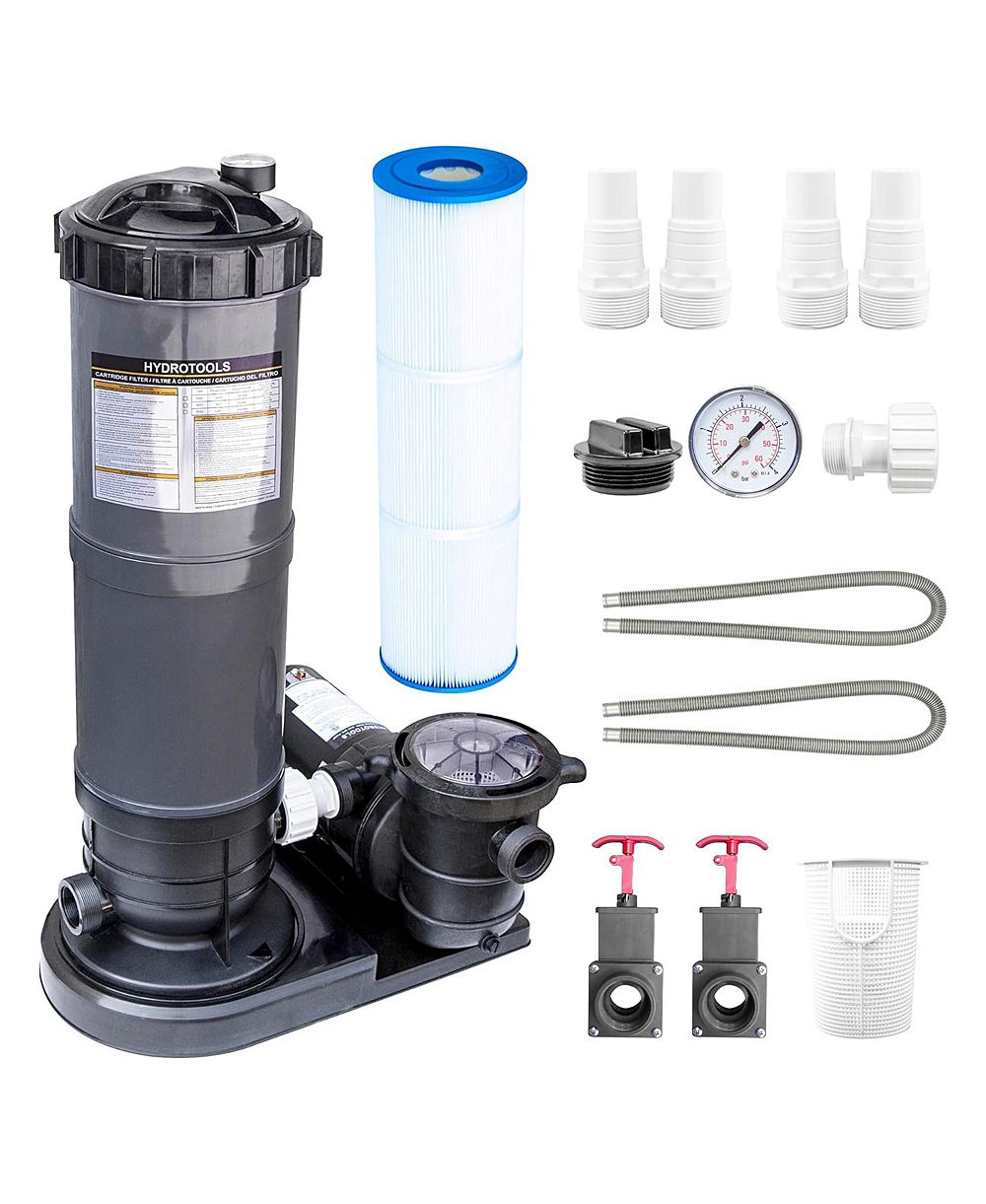 Swimline HYDROTOOLS 70 Sq Ft 1 HP 2 Speed Sure-Flo Pool Cartridge Filter Pump