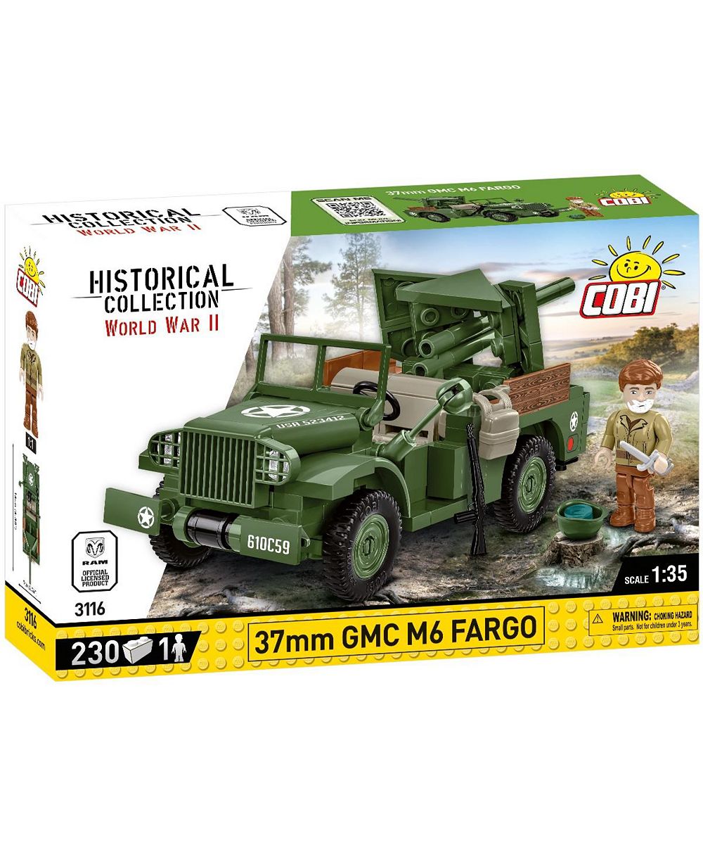 COBI Historical Collection WWII 37mm GMC M6 FARGO Armored Vehicle, 230 pieces