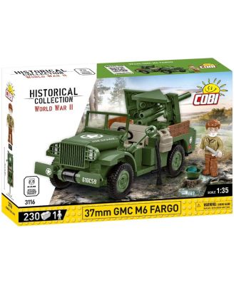 COBI Historical Collection WWII 37mm GMC M6 FARGO Armored Vehicle, 230 pieces