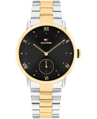 Tommy Hilfiger мужские кварцевые часы Th-Oxford с двухцветным нержавеющим стальным браслетом, 38 мм