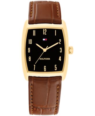Tommy Hilfiger мужские кварцевые часы с коричневым кожаным ремешком 30 мм The Ambassador