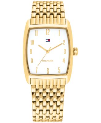 Tommy Hilfiger мужские кварцевые часы The Ambassador с золотистым нержавеющим стальным браслетом, 30 мм