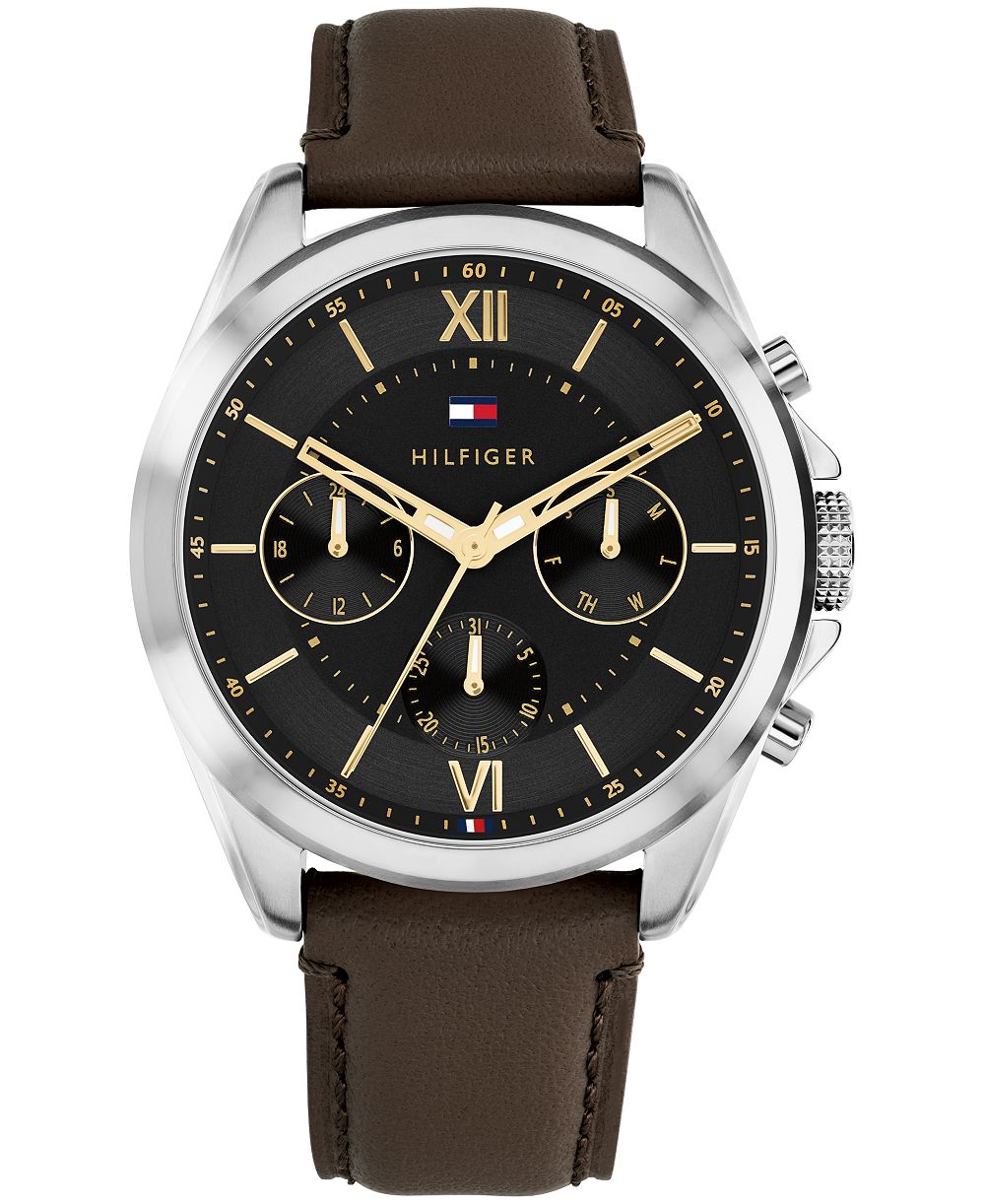 Tommy Hilfiger Men's Quartz Josh LE Dark Brown Leather Watch 42mm