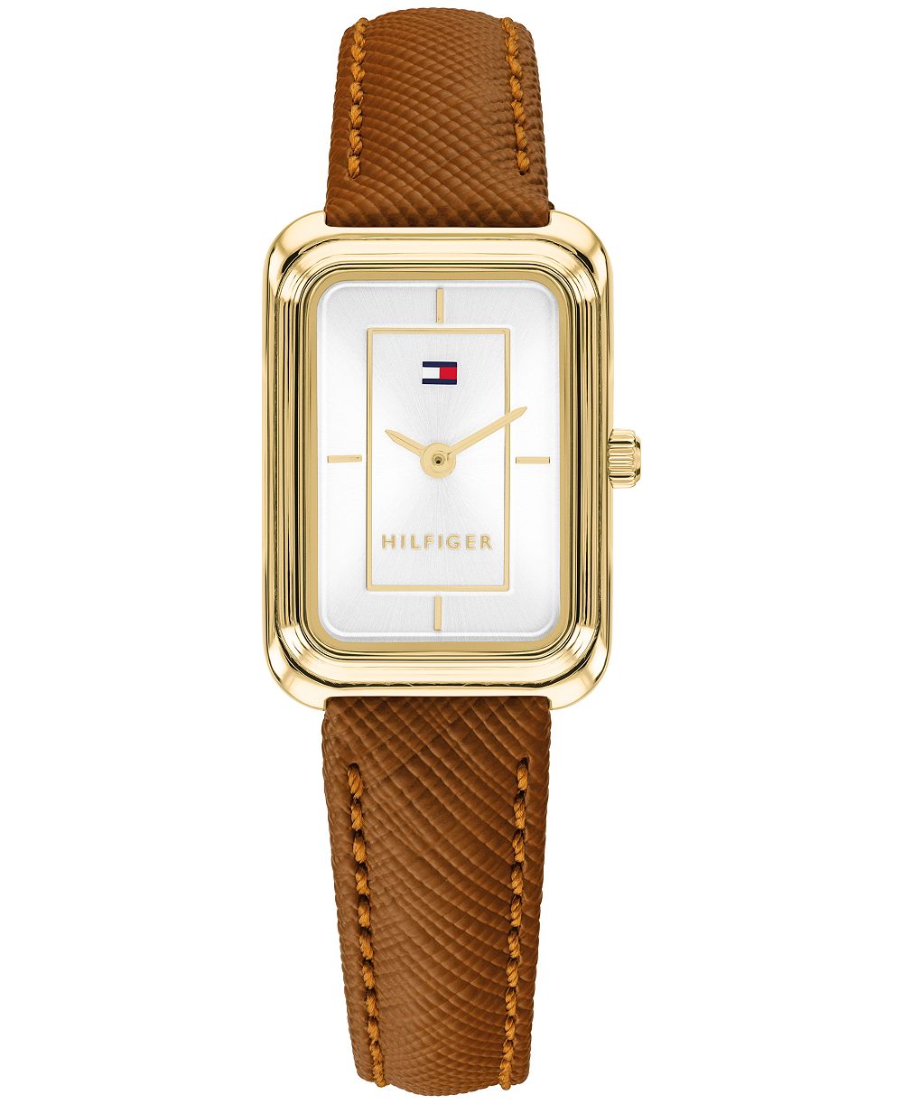 Tommy Hilfiger Women's Quartz Daisy Camel Leather Strap Watch 20.5mm