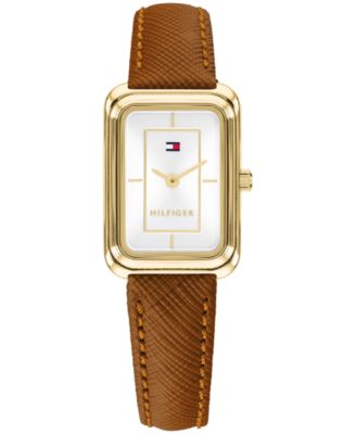 Tommy Hilfiger Women's Quartz Daisy Camel Leather Strap Watch 20.5mm