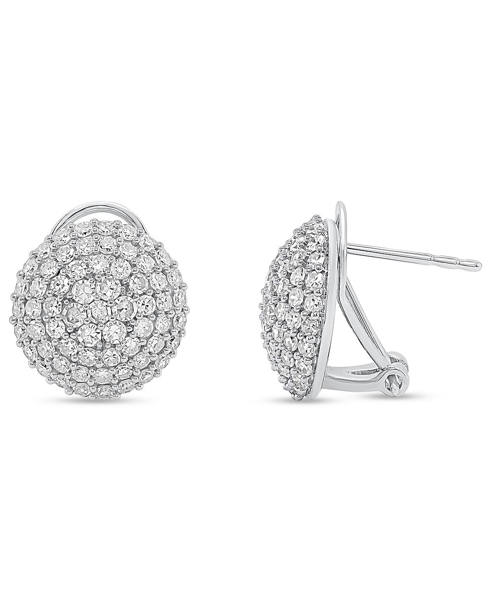 Forever Grown Diamonds серьги-гвоздики с куполом из лабораторного бриллианта (2 карата суммарно) из стерлингового серебра (также в позолоте 14 карат из стерлингового серебра)