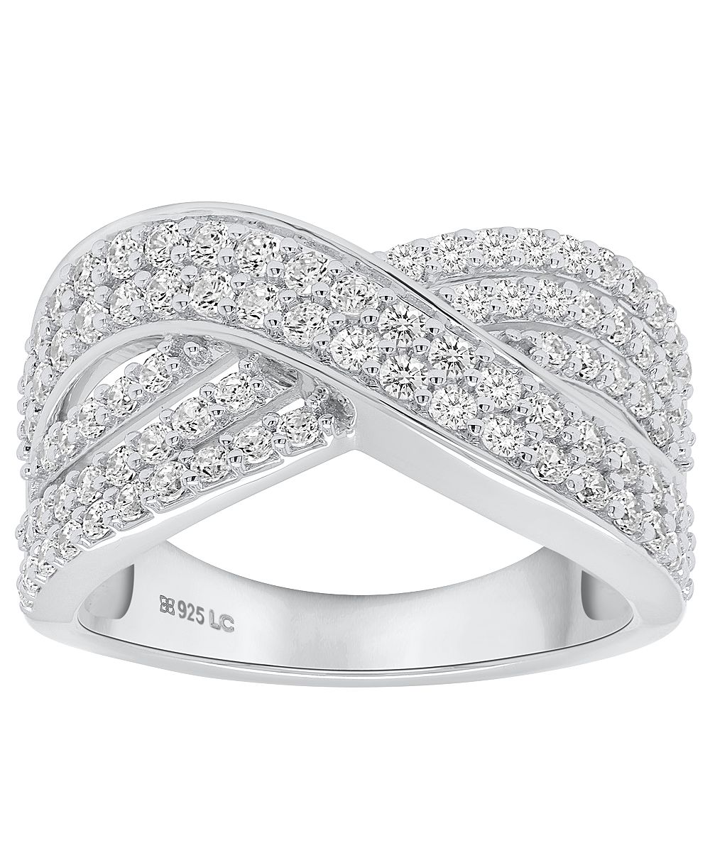 Forever Grown Diamonds Lab-Grown Diamond Infinity Crossover Ring (1 ct. t.w.) in Sterling Silver
