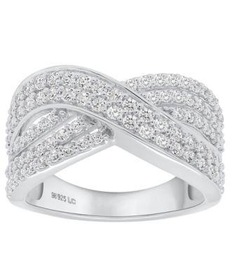Forever Grown Diamonds Lab-Grown Diamond Infinity Crossover Ring (1 ct. t.w.) in Sterling Silver