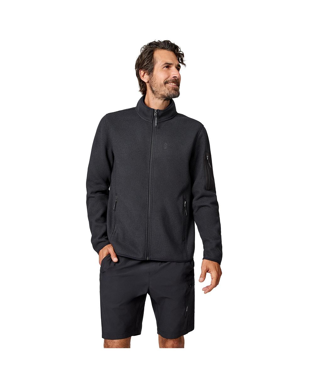 Free Country Men's Cliffside Pique Fleece Lightweight Stand Collar Jacket
