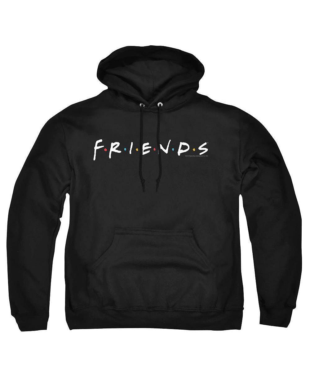 Мужской флисовый худи Friends с графическим принтом и круглым вырезом