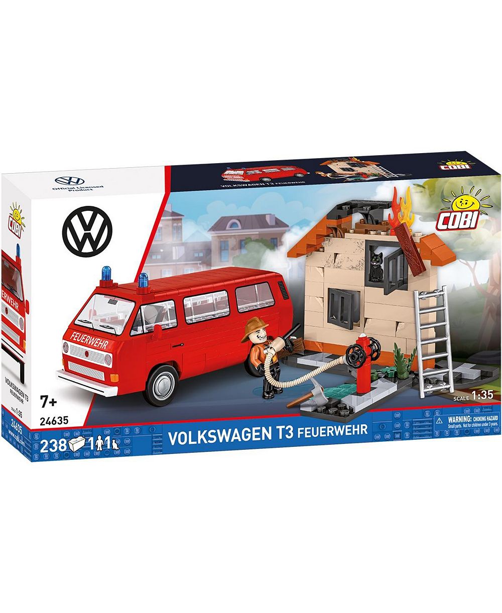 COBI Volkswagen T3 Feuerwehr Action Town 1:35, набор для строительства из 238 деталей, для детей от 7 лет