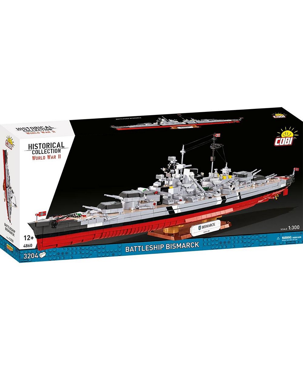 COBI Historical Collection линкор Бисмарк времен Второй мировой войны, масштаб 1:300, набор для строительства из 3204 деталей, от 12 лет