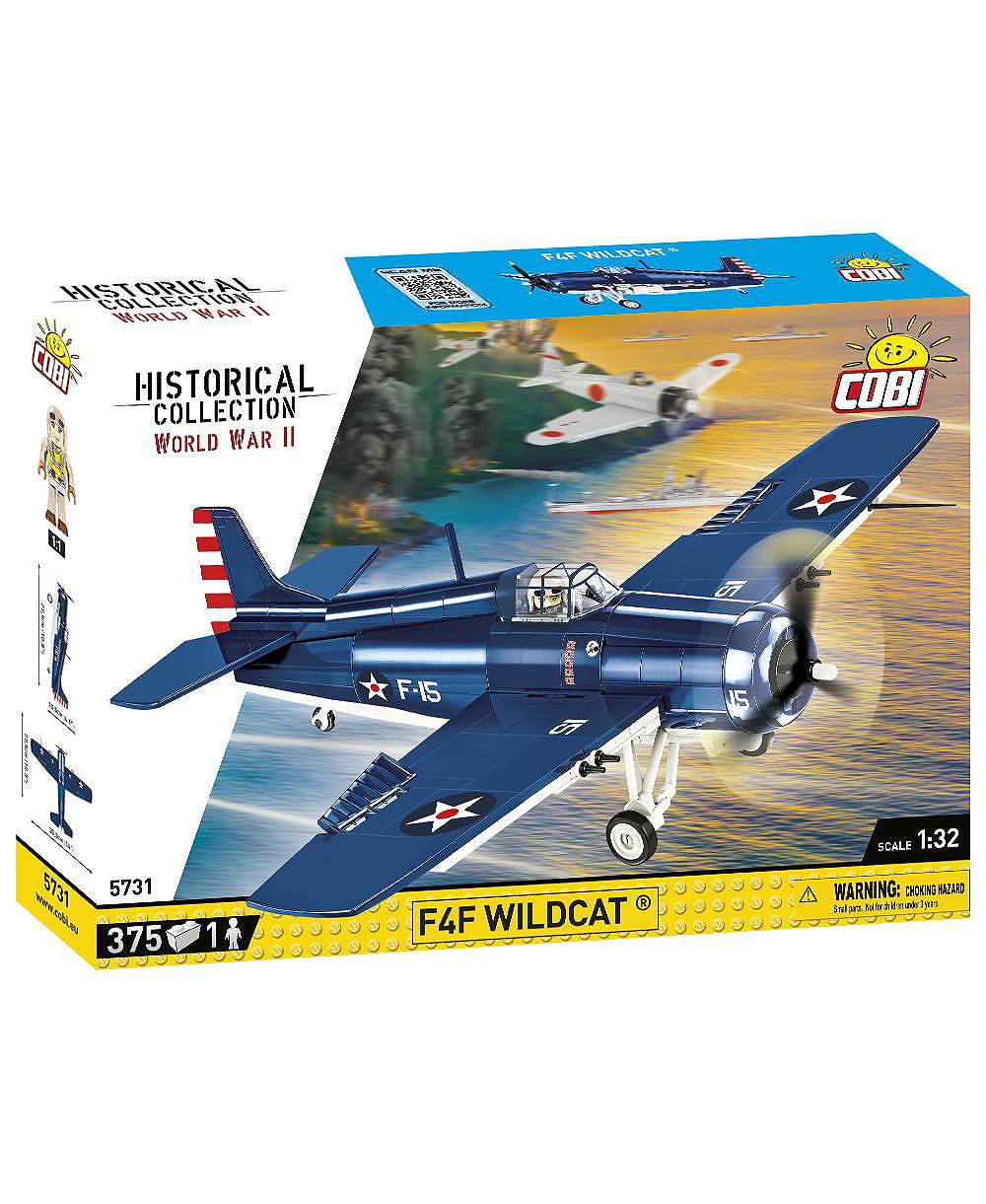 COBI историческая коллекция Вторая мировая война F4F Wildcat 375-детальный набор для строительства, возраст 7+