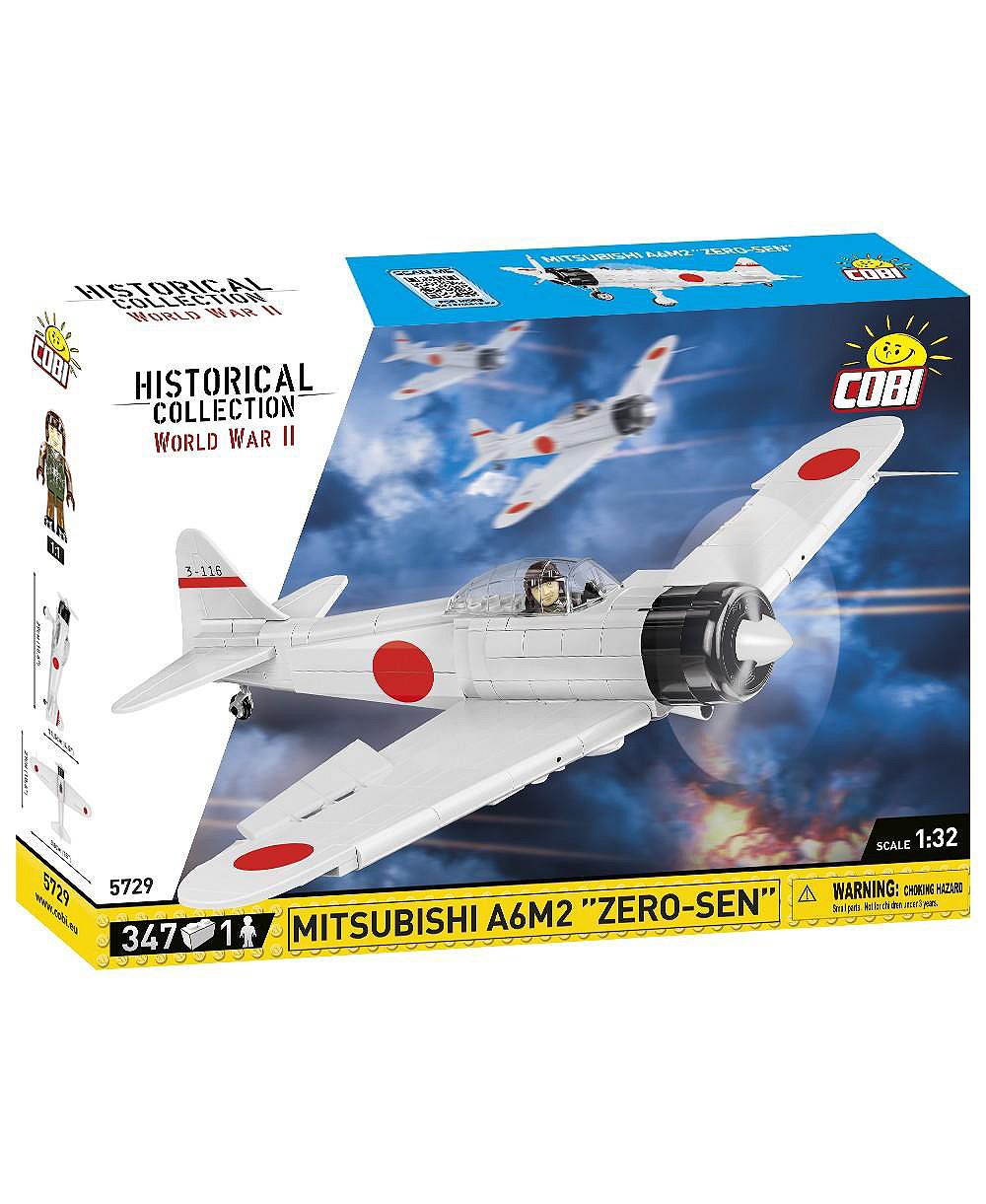 Историческая коллекция COBI, самолет Mitsubishi A6M2 «ZERO-SEN» времен Второй мировой войны, 347 деталей, возраст 7+