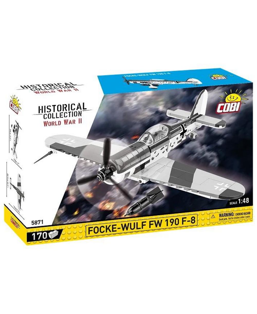 Историческая коллекция COBI, самолет Focke-Wulf Fw 190 F-8 с вращающимся пропеллером времен Второй мировой войны, набор для строительства из 170 деталей, возраст 6+