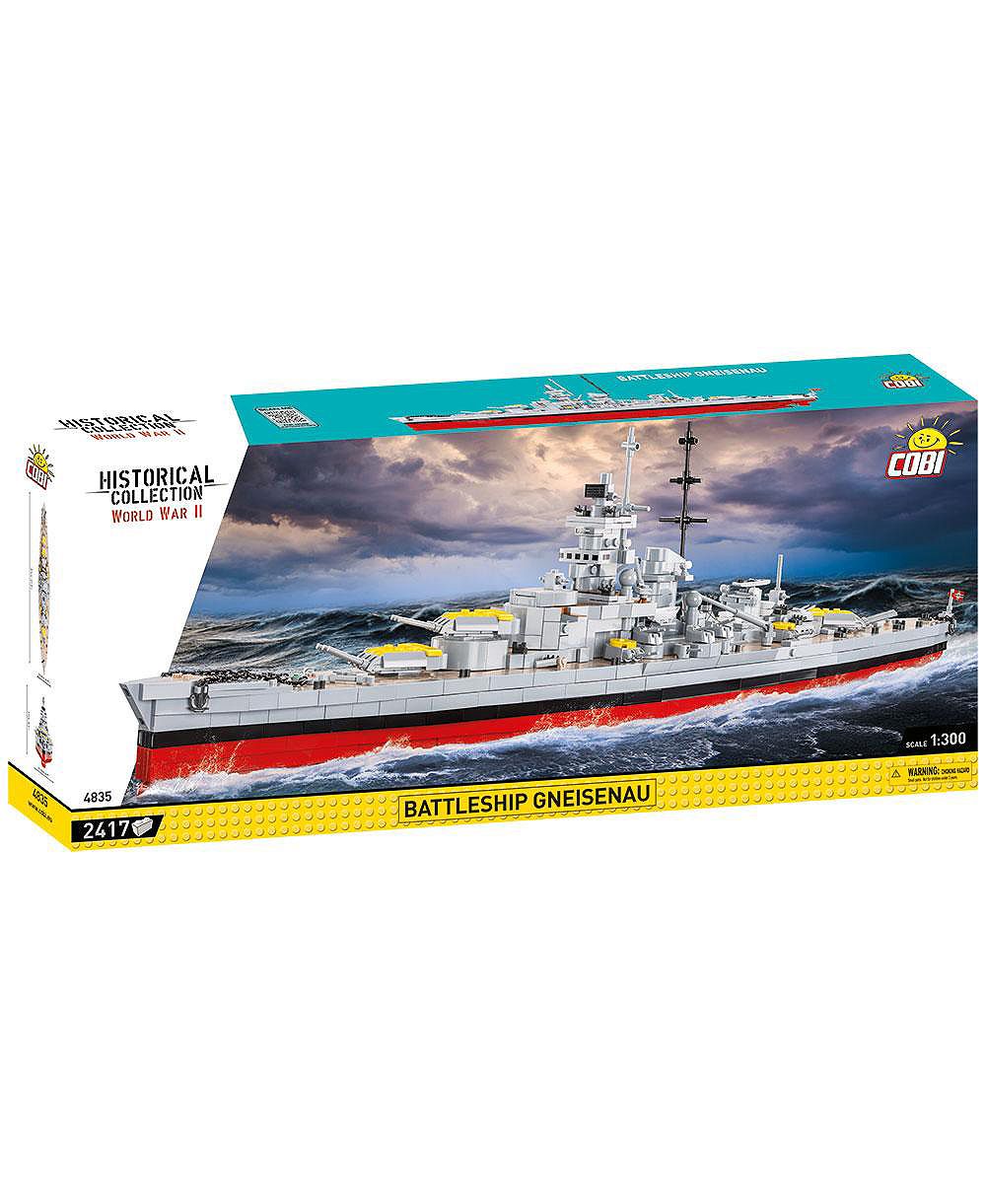 COBI Historical Collection Набор для строительства 2417 деталей, линкор Gneisenau Второй мировой войны, возраст 11+