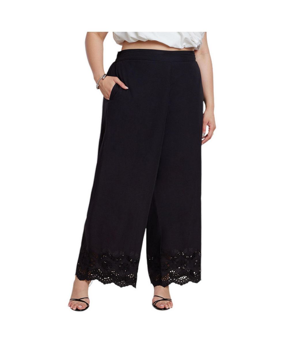 ELOQUII Plus Size High-Rise Wide-Leg Pull-On Pants