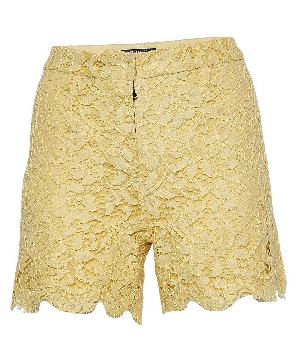 Pre-Owned Dolce & Gabbana женские шорты с цветочным принтом из кружева, длина шва 7"