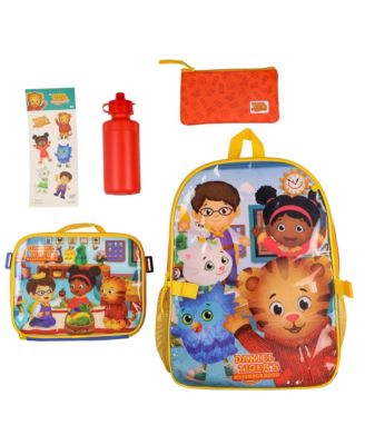 Daniel Tiger's Neighborhood Backpack 16 Inch 5 Piece Set With Detachable Lunch Tote