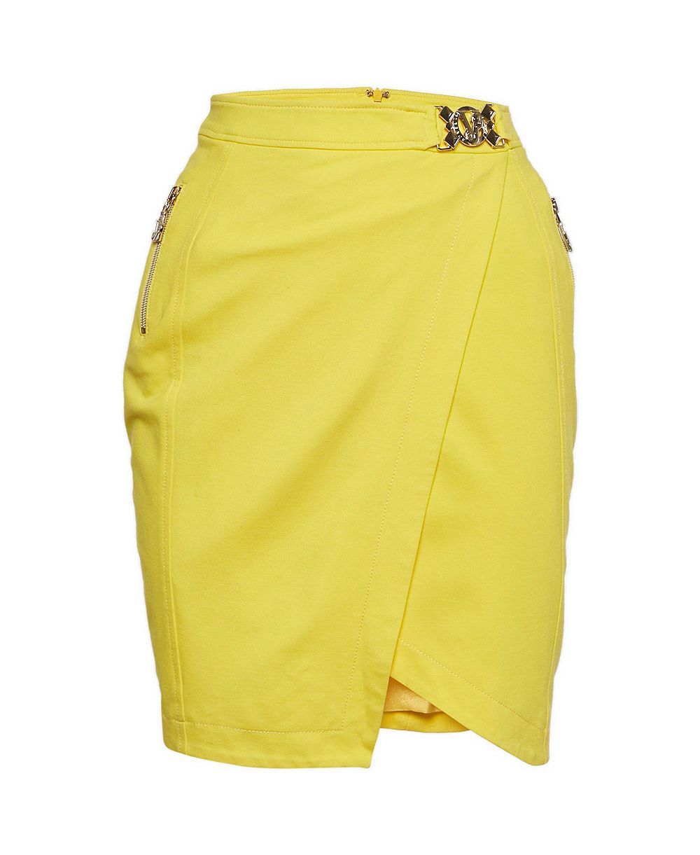 Pre-Owned Versace Women's Wrap Mini Pencil Skirt
