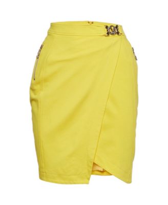Pre-Owned Versace Women's Wrap Mini Pencil Skirt