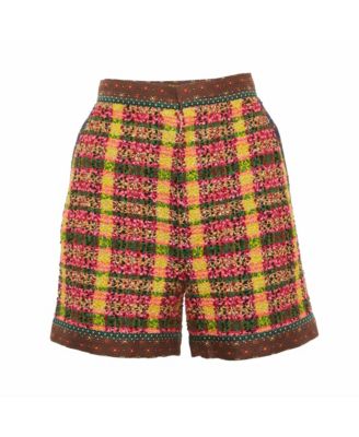 Pre-Owned Gucci женские шорты из твида с высокой посадкой, длина шва 7"