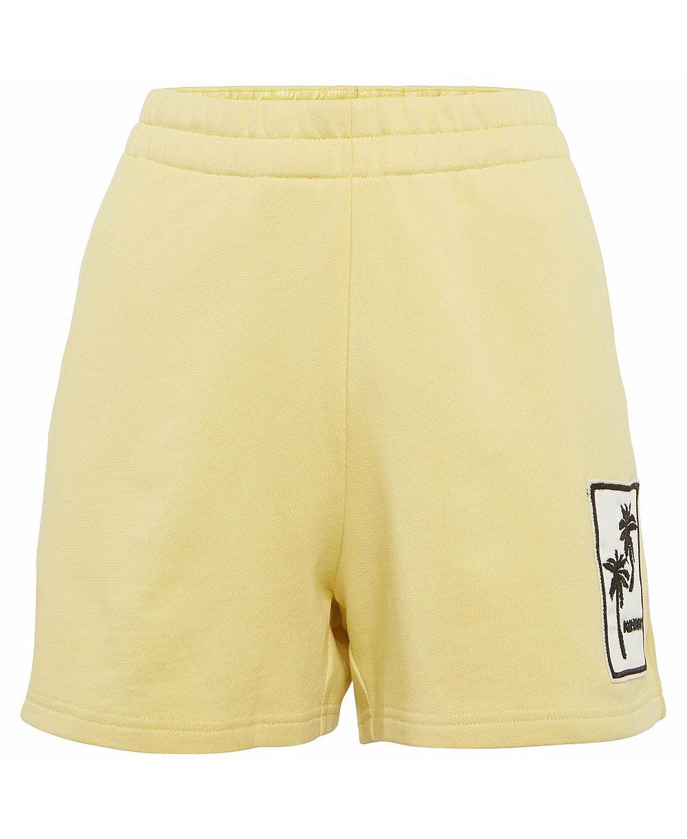 Pre-Owned Moncler Women's Mid-Rise Pull-On Palm Applique Shorts, 7" Inseam