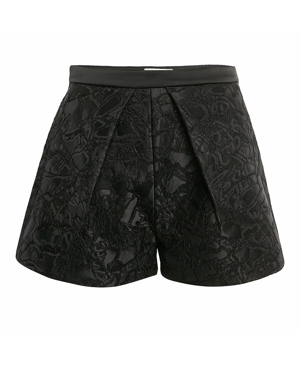 Pre-Owned Balenciaga Women's Mid-Rise Jacquard Pleated Shorts, 7" Inseam