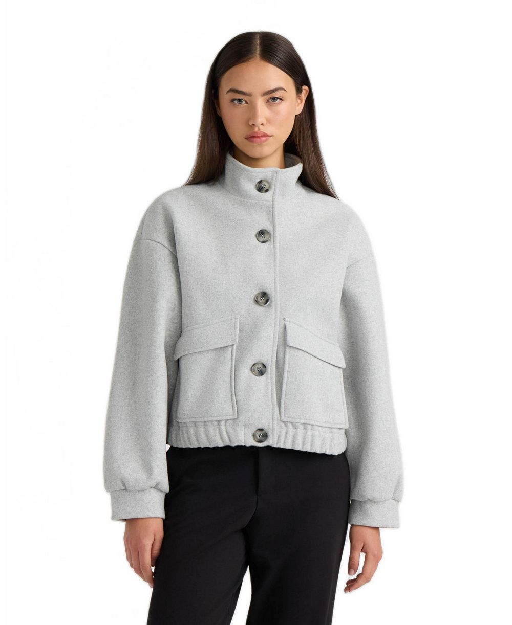 NVLT Women's Funnel Neck Felt Jacket