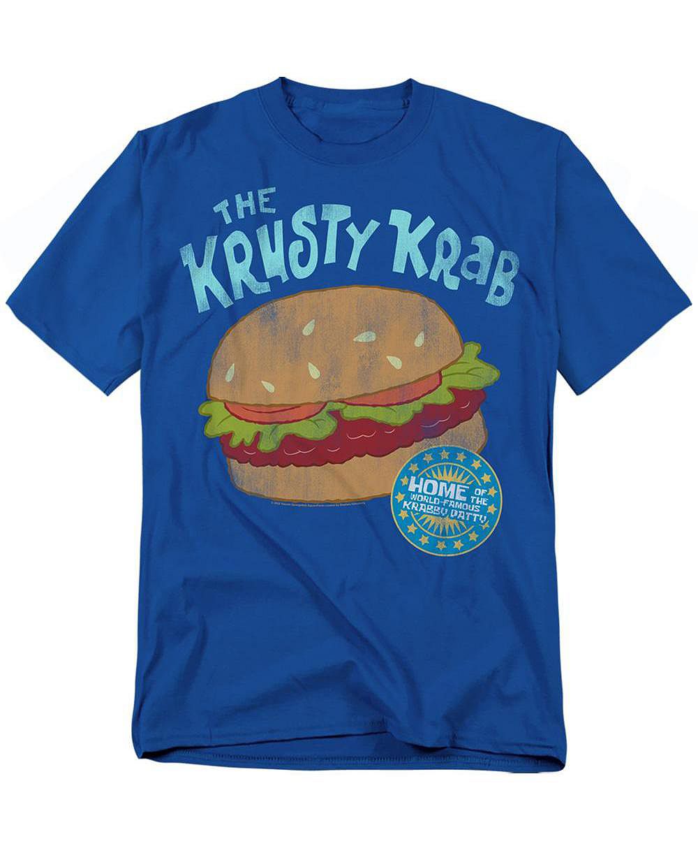 SpongeBob SquarePants Men's Krusty Krab Graphic Crewneck Classic-Fit T-Shirt