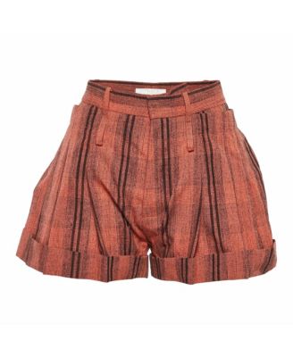 Pre-Owned Chloe Women's High-Waisted Tie Detail Shorts, 7" Inseam