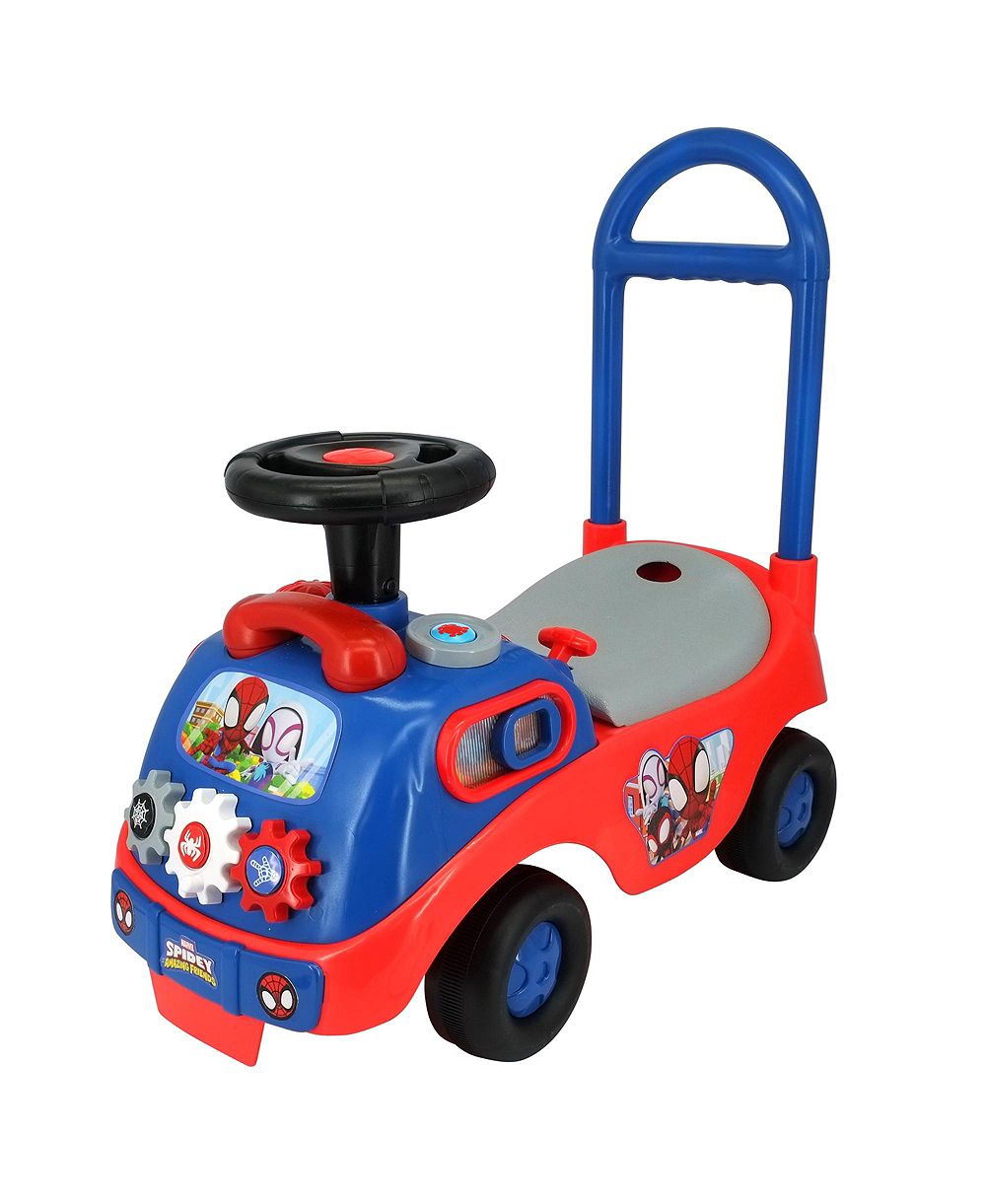 Каталка Kiddieland My First Activity Ride-On: Racer Spidey с интерактивной приборной панелью, светом и звуком, для детей 12-24 месяцев