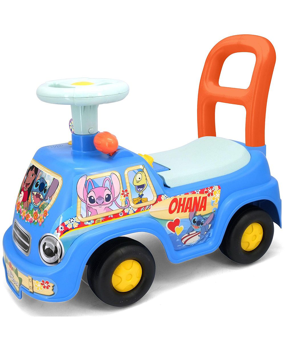 Детская электромобиль-каталка Kiddieland My First Ride-On: Stitch со световыми и звуковыми эффектами, интерактивная приборная панель, для детей от 12 месяцев