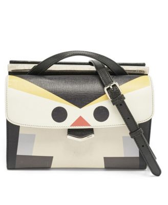 Б/у женская сумка Fendi Mini Monster Demi Jour с цветочной кожей и верхней ручкой