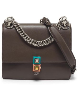 Pre-Owned Fendi Women's Kan I Mini Studded Leather Shoulder Bag